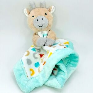 Lullaby Lane Giraffe Lovey Baby Security Blanket Plush Rattle